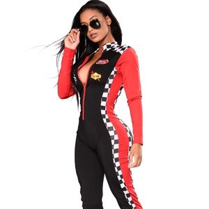 Burning rubber race car driver Halloween costume fashion nova large / xl